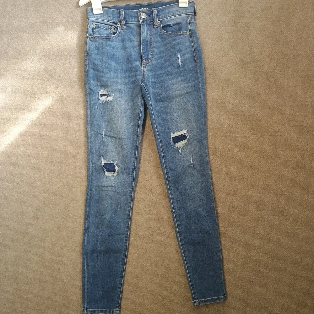 Aeropostale Women's Sz 2 High Rise Jegging Denim Stretch Skinny Jeans 25x28 Aero